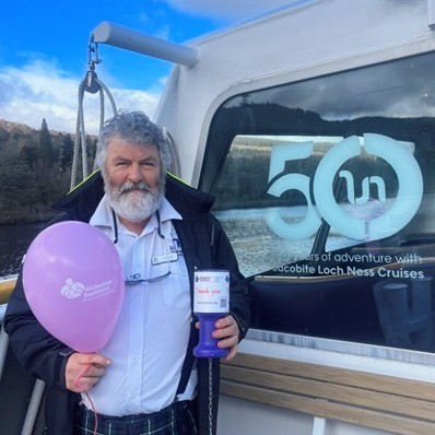 Our April Charity of the Month was Alzheimer Scotland, chosen by our guide Malcolm Willis.