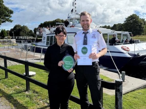Alison and Ranald with our Gold Green Tourism Award